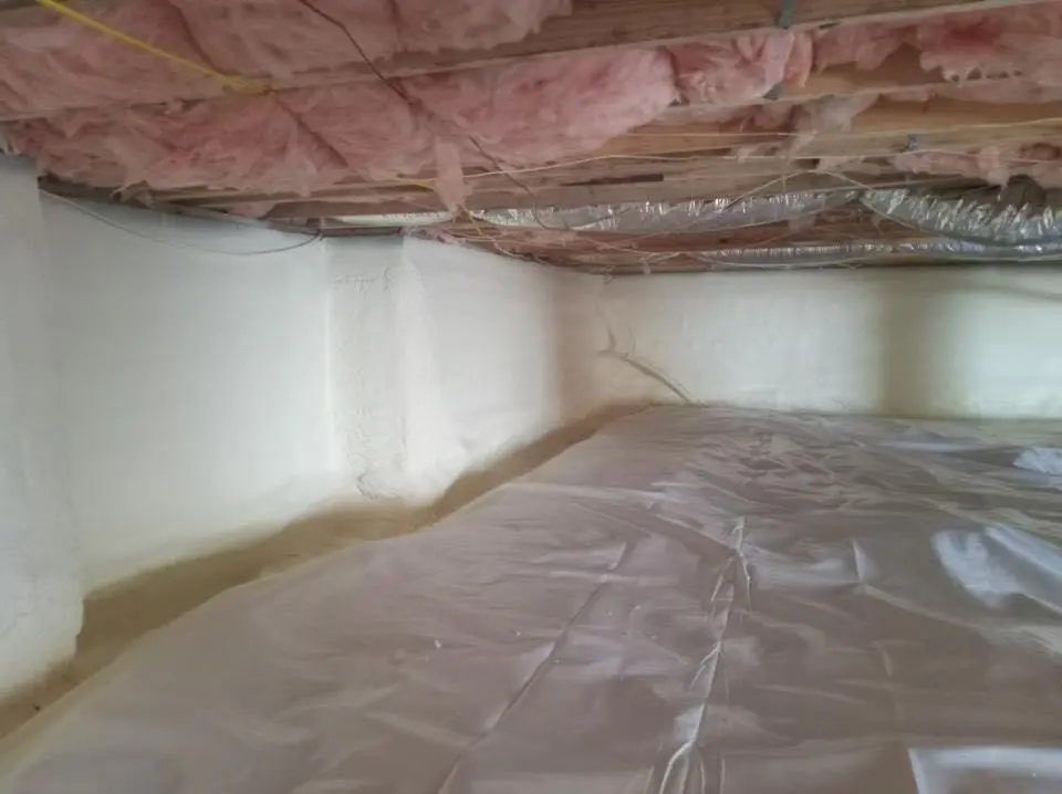 Crawl space encapsulation with closed-cell spray foam for Attic Insulation in Torrington